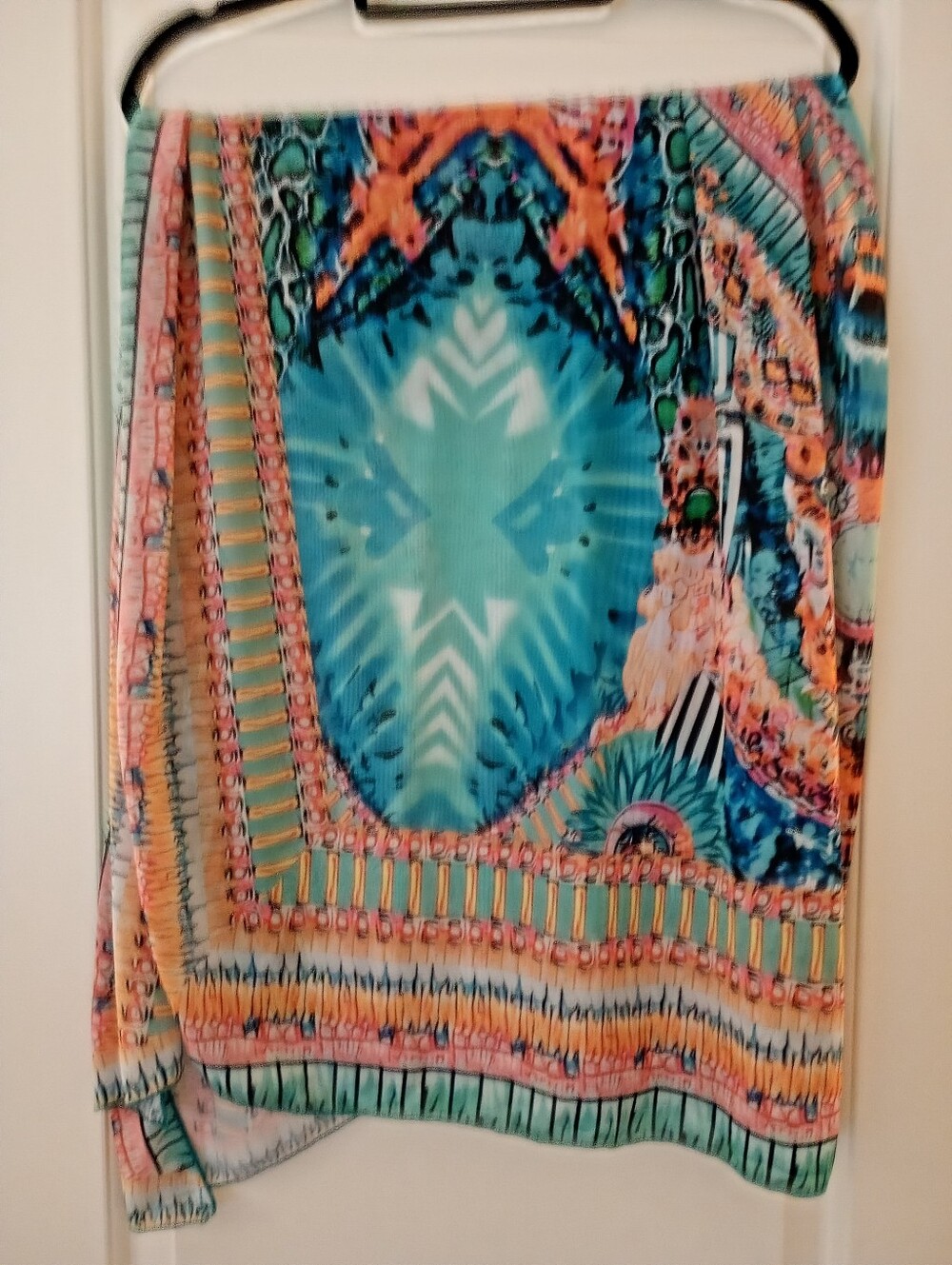 Vibrant Multicolour Printed Women's Skirt/Sarong/Swim Cover XXL